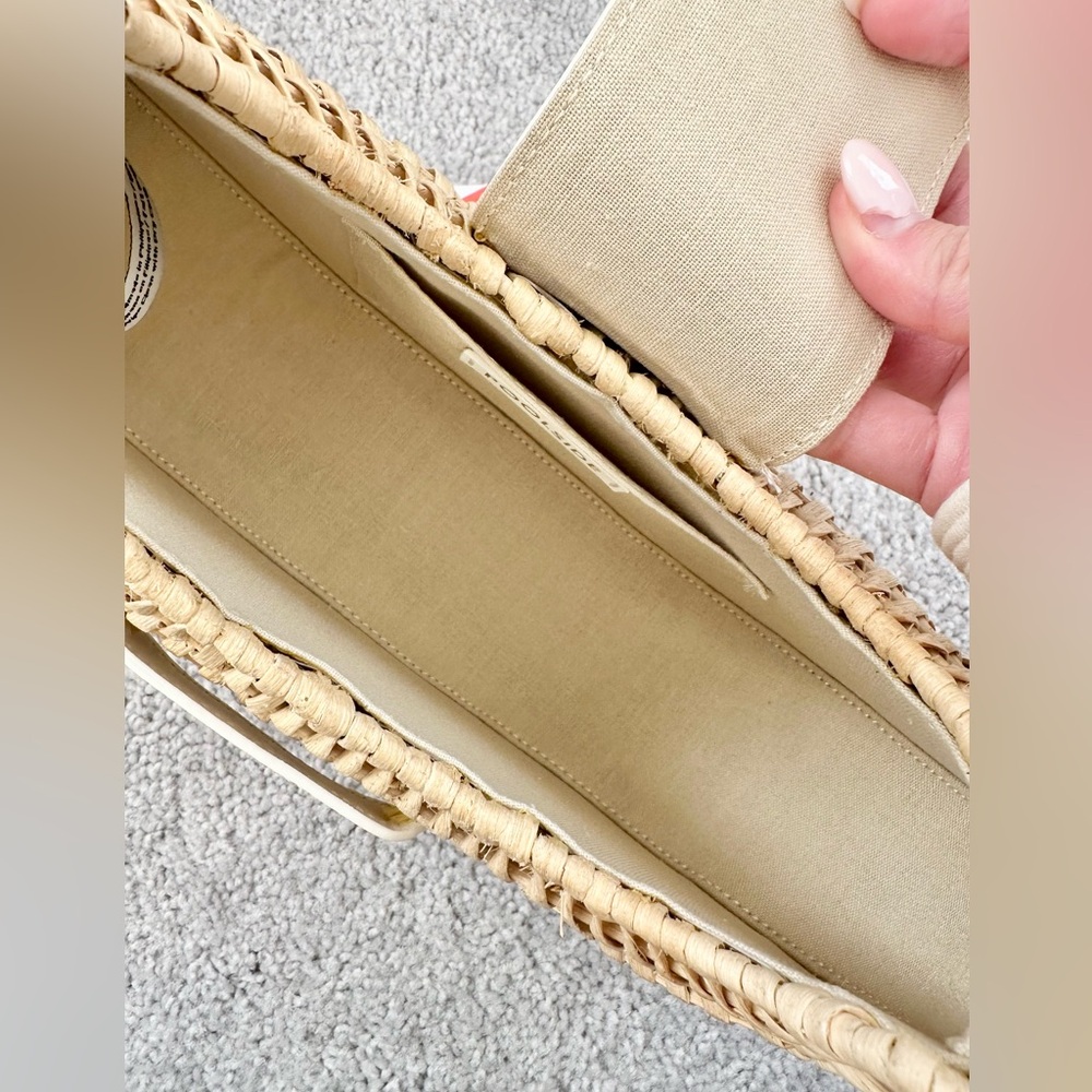 Poolside Le Croissant Rattan Shoulder Bag - Tags Included - Picture 8 of 14